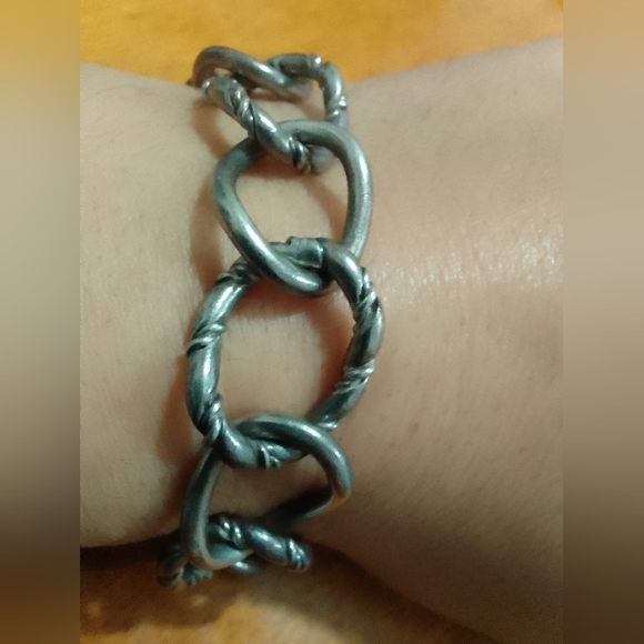 VTG Sterling Silver Bracelet 7.5” / 20mm Width / 44.1g Weight - Picture 3 of 9